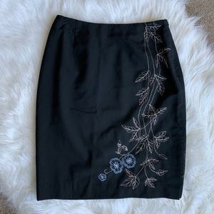 LOFT embroidered skirt